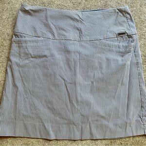 S.C.& Co Blue/white Striped Skort-18 in